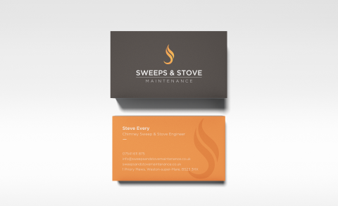 Sweeps and Stove business card design