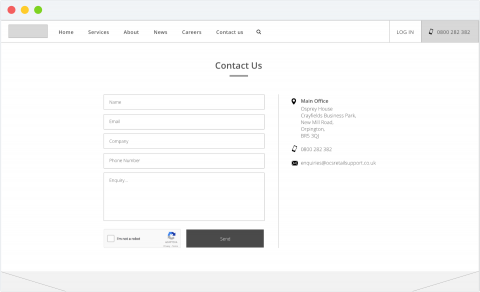 RAS contact wireframe